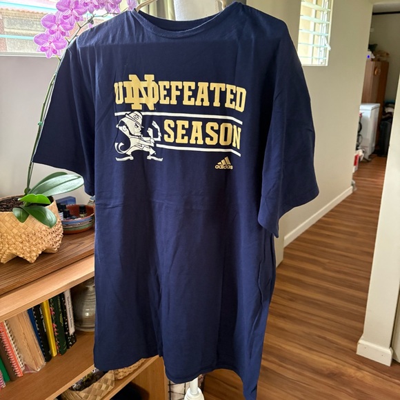 adidas Other - Notre Dame Adidas Blue and Yellow Graphic Short Sleeve Tee